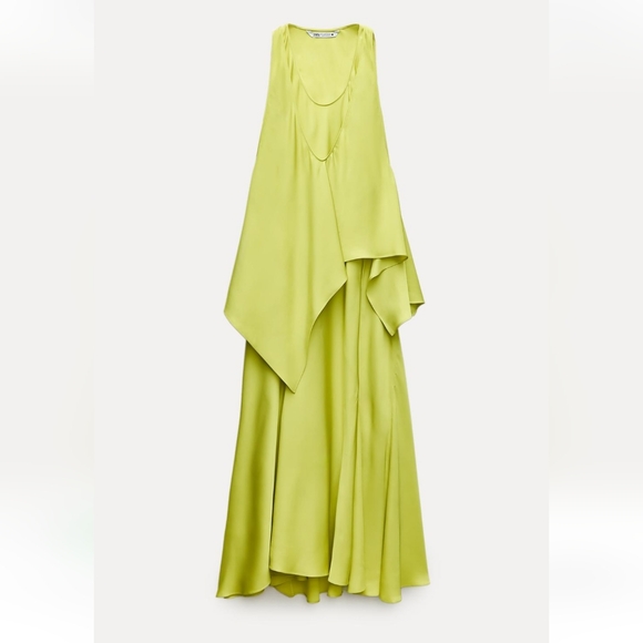 BNWT! Zara flowy dress with cape ZW collection - Picture 5 of 8